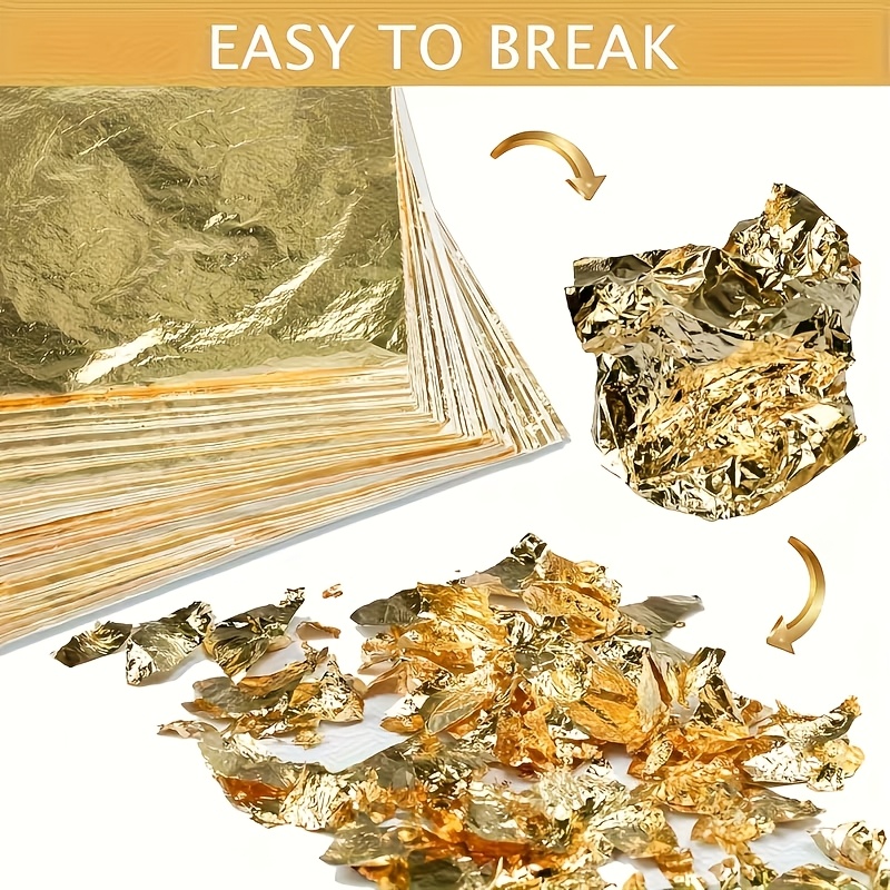 Resin Art Gift For Birthday - Set of 100Pcs Imitation Gold Foil