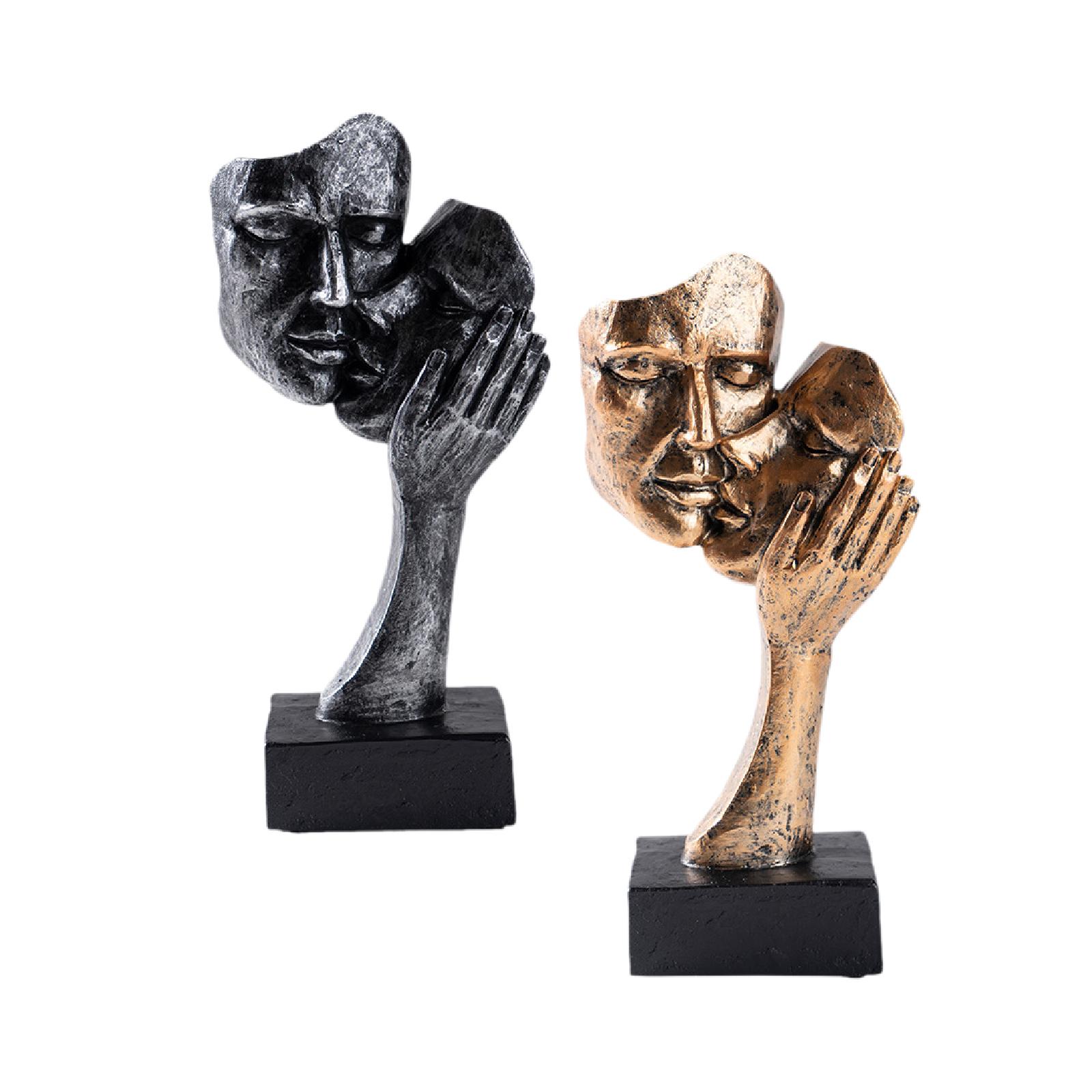 Resin Art Gift For Birthday - Abstract Art Couple Sculpture Couples Kiss