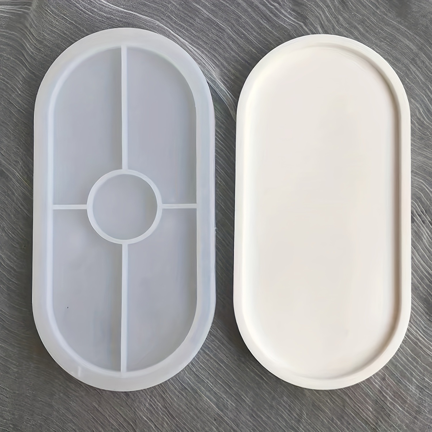 Resin Art Tray - 1pc Oval Coaster Epoxy Resin Clay