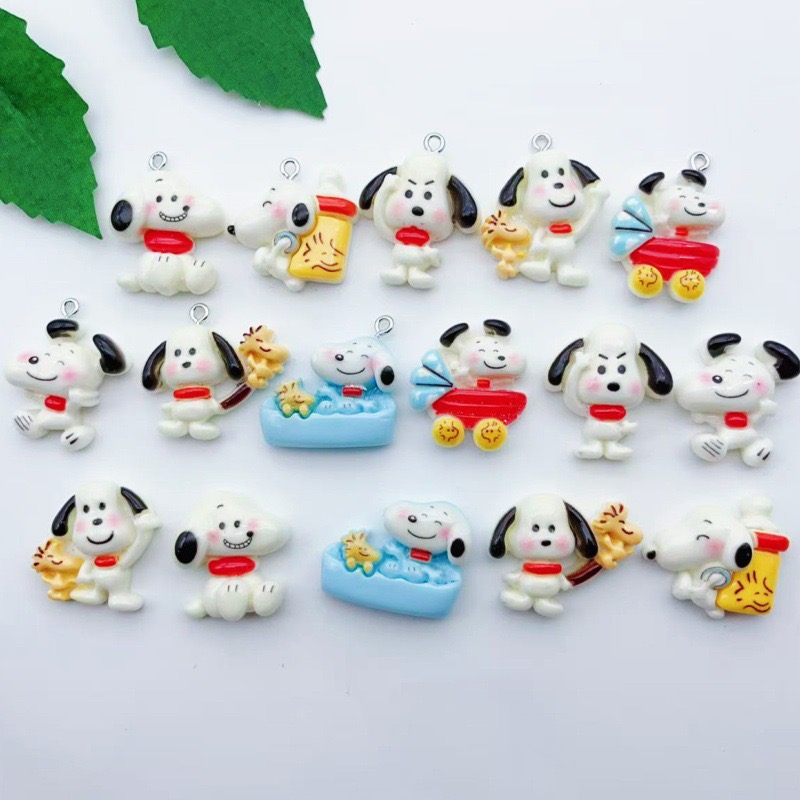 Resin Art Calligraphy - 12pcs resin cartoon dog pendant, DIY
