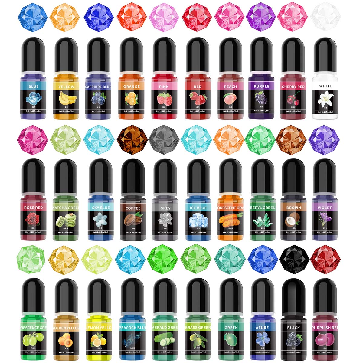 Resin Art Liquid - 5ml/Bottle Epoxy Resin Pigment Liquid Colorant