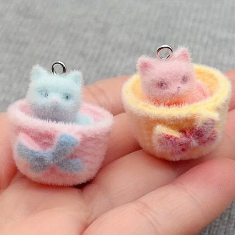 4pcs 3D plush resin cat pendan - Resin Art Calligraphy review and price