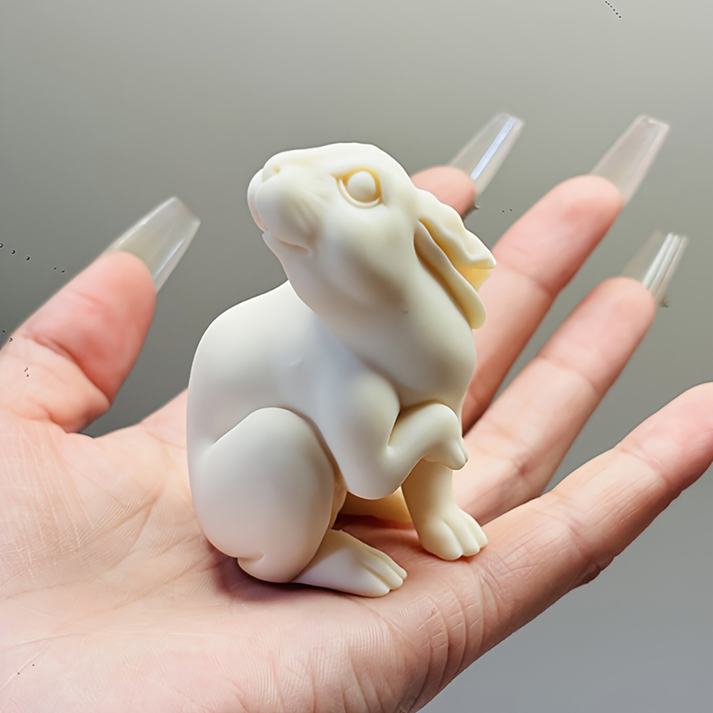 Resin White Rabbit Figurine Re - Resin Art Gift For Birthday review and price