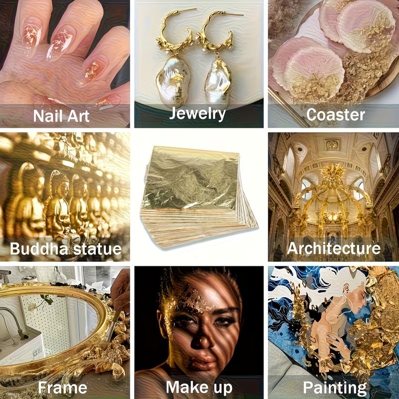 Set of 100Pcs Imitation Gold F - Resin Art Gift For Birthday review and price