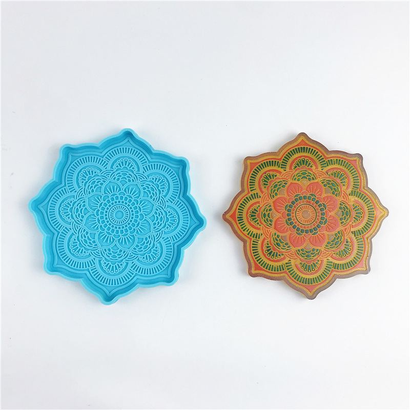 Mandala Coaster Silicone Mold  - Resin Art Tray review and price