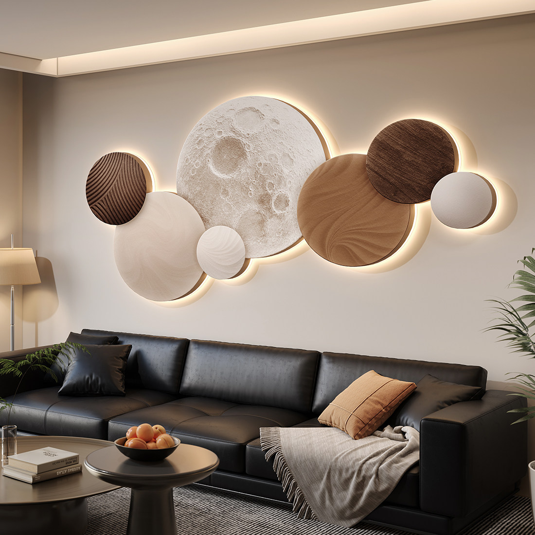 Moon Bedroom Decor Modern Luxu - Resin Art On Wood review and price