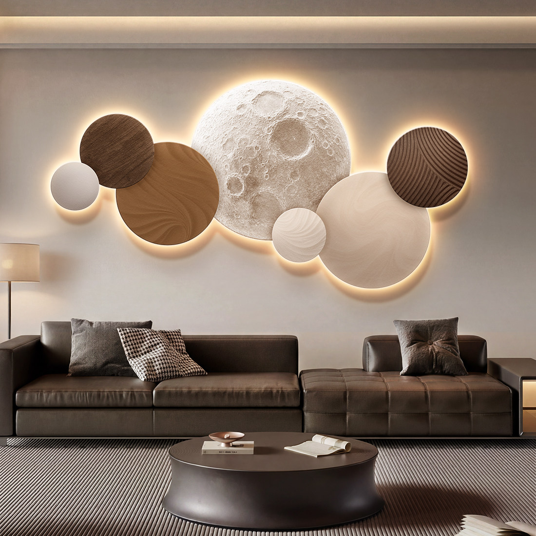 Moon Bedroom Decor Modern Luxu - Resin Art On Wood review and price