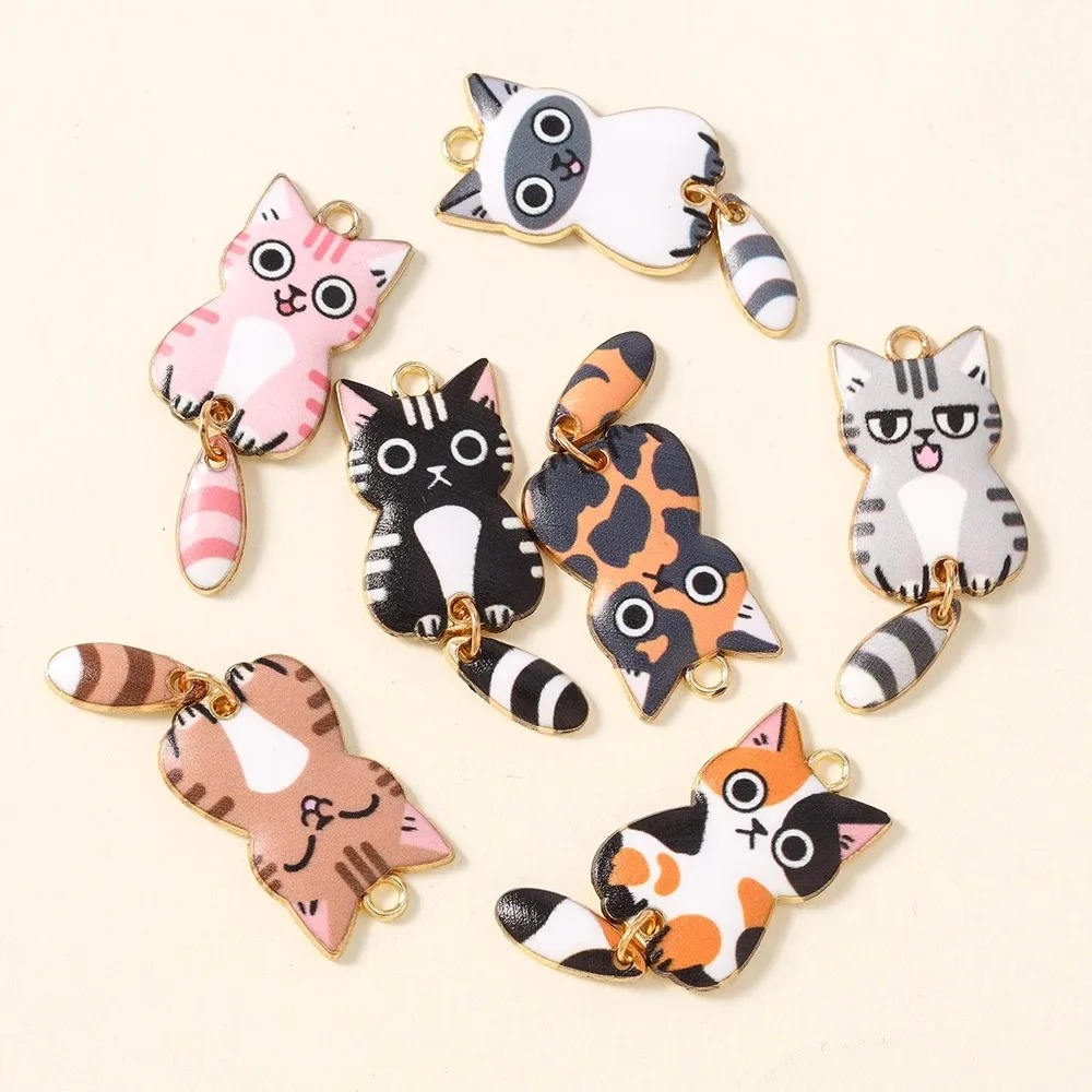 10Pcs 16×39mm Cute Cartoon Cat - Resin Art Calligraphy review and price