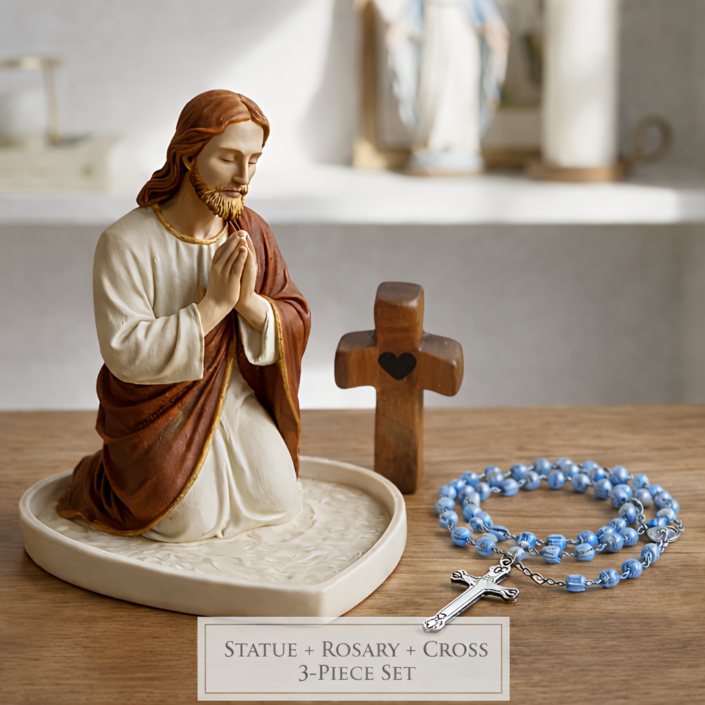 Jesus Virgin Mary Praying Stat - Resin Art Tray review and price