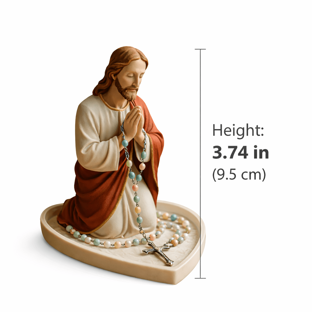 Jesus Virgin Mary Praying Stat - Resin Art Tray review and price