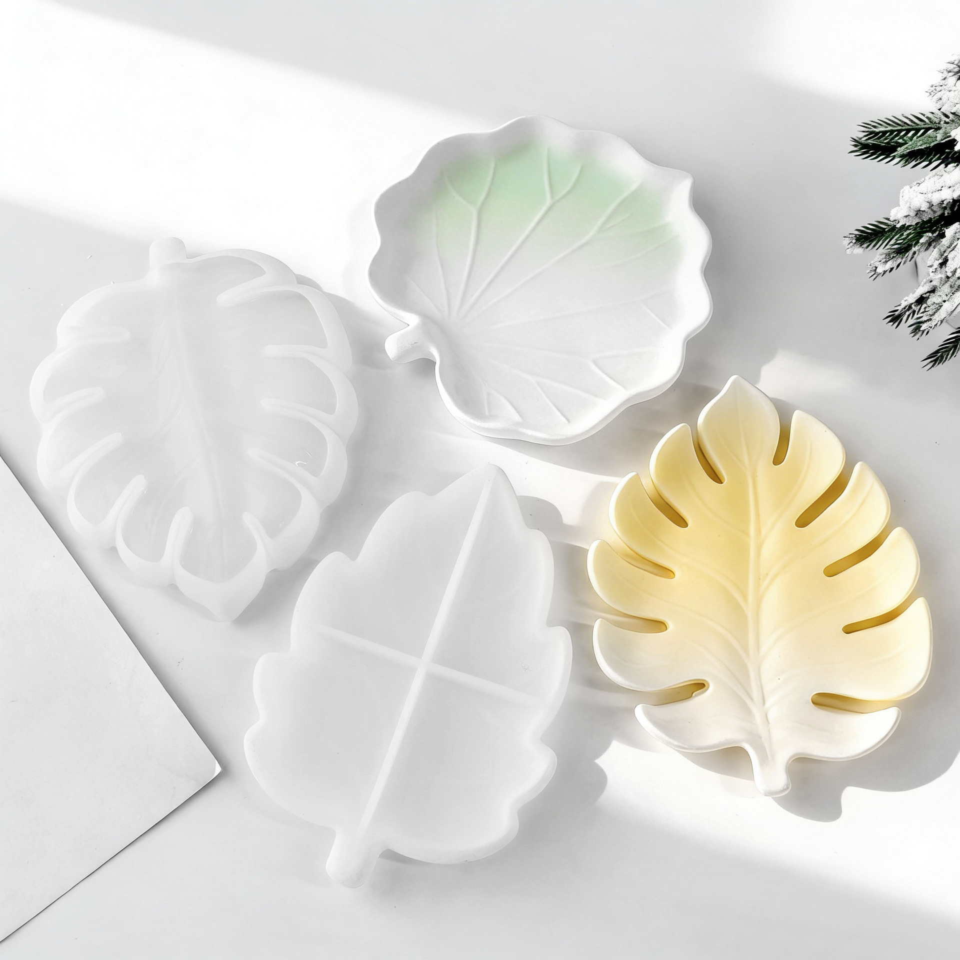 DIY Gypsum Form Leaf Coaster S - Resin Art Tray review and price