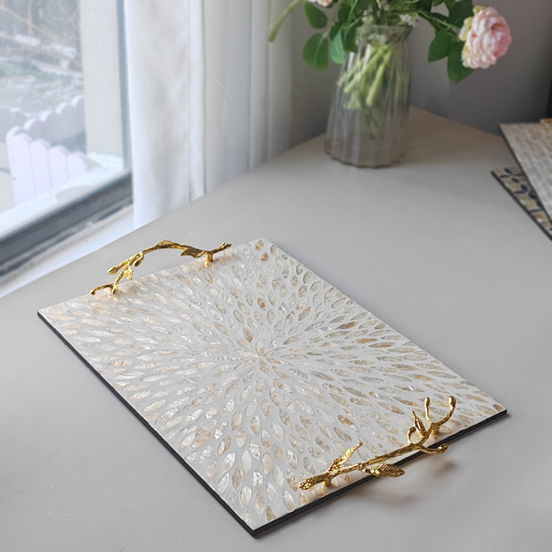 Vintage Luxury Shell Decorativ - Resin Art Tray review and price