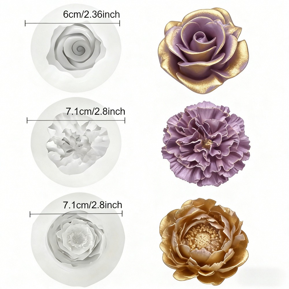 3-Piece Silicone Molds for Ros - Resin Art Gift For Birthday review and price