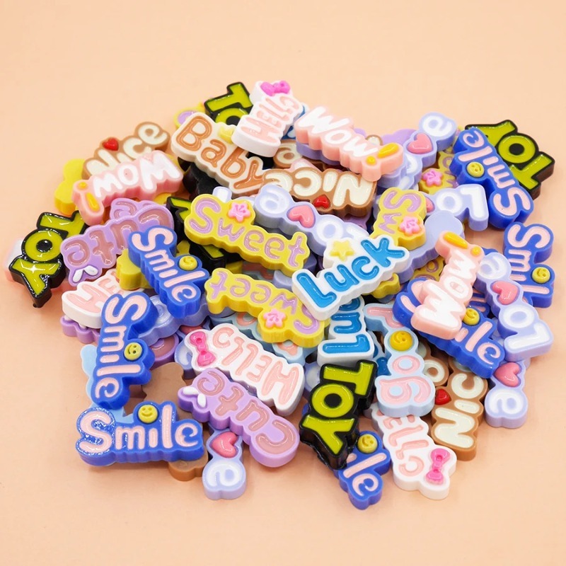 10Pcs Cute Flat Back Wow Luck  - Resin Art Phone Case review and price