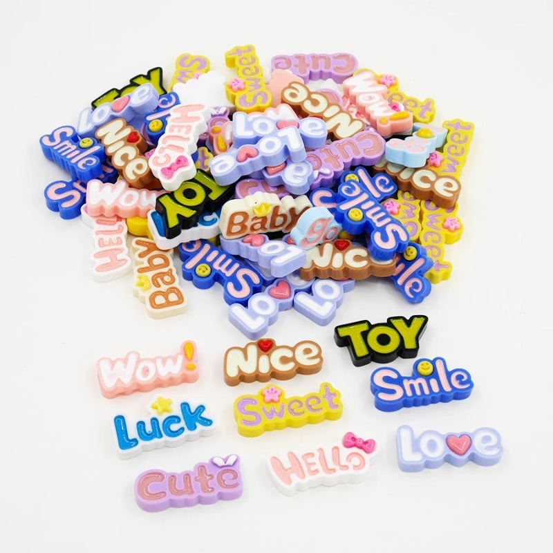 10Pcs Cute Flat Back Wow Luck  - Resin Art Phone Case review and price