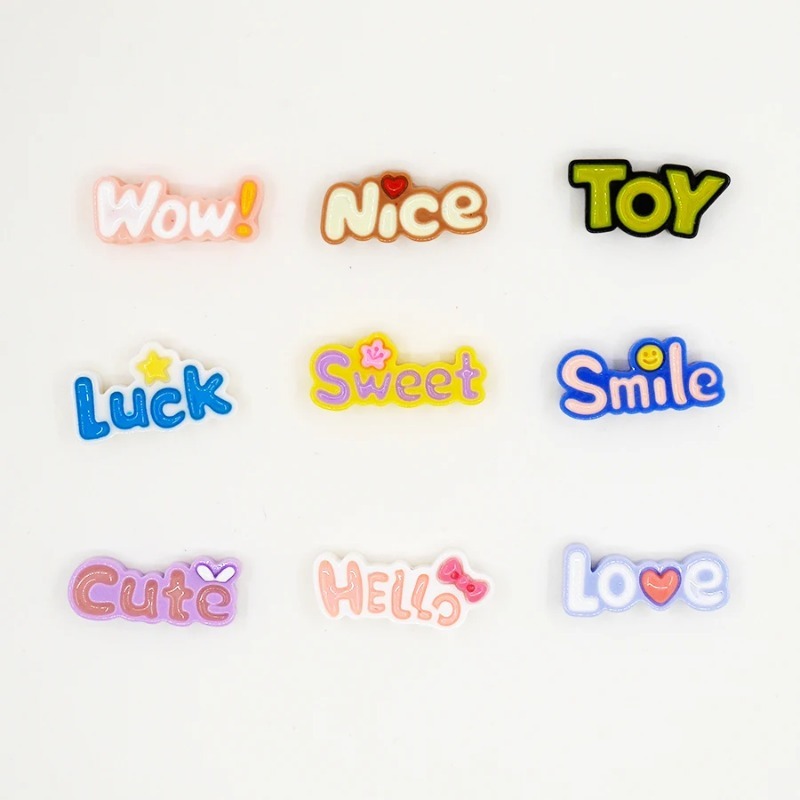 10Pcs Cute Flat Back Wow Luck  - Resin Art Phone Case review and price