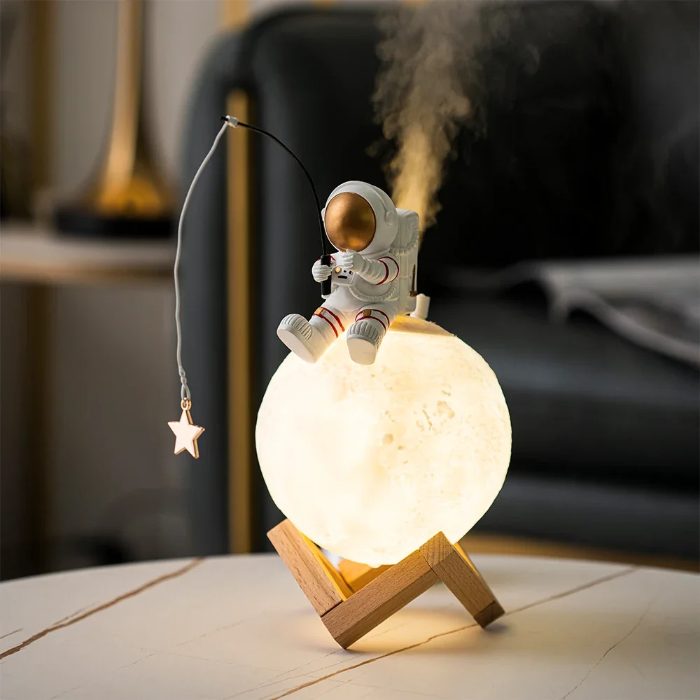 Nordic Astronaut Fishing Star  - Resin Art On Wood review and price