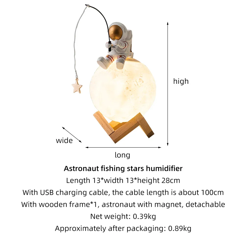 Nordic Astronaut Fishing Star  - Resin Art On Wood review and price