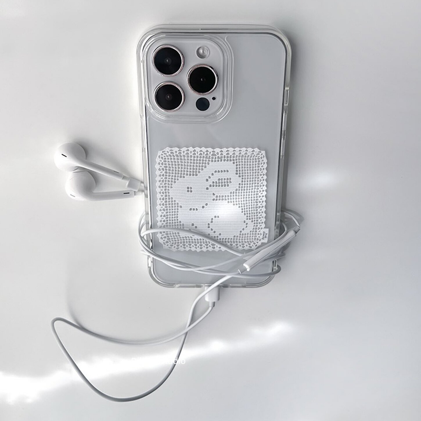 Korean Ins White Lace Pattern  - Resin Art Phone Case review and price