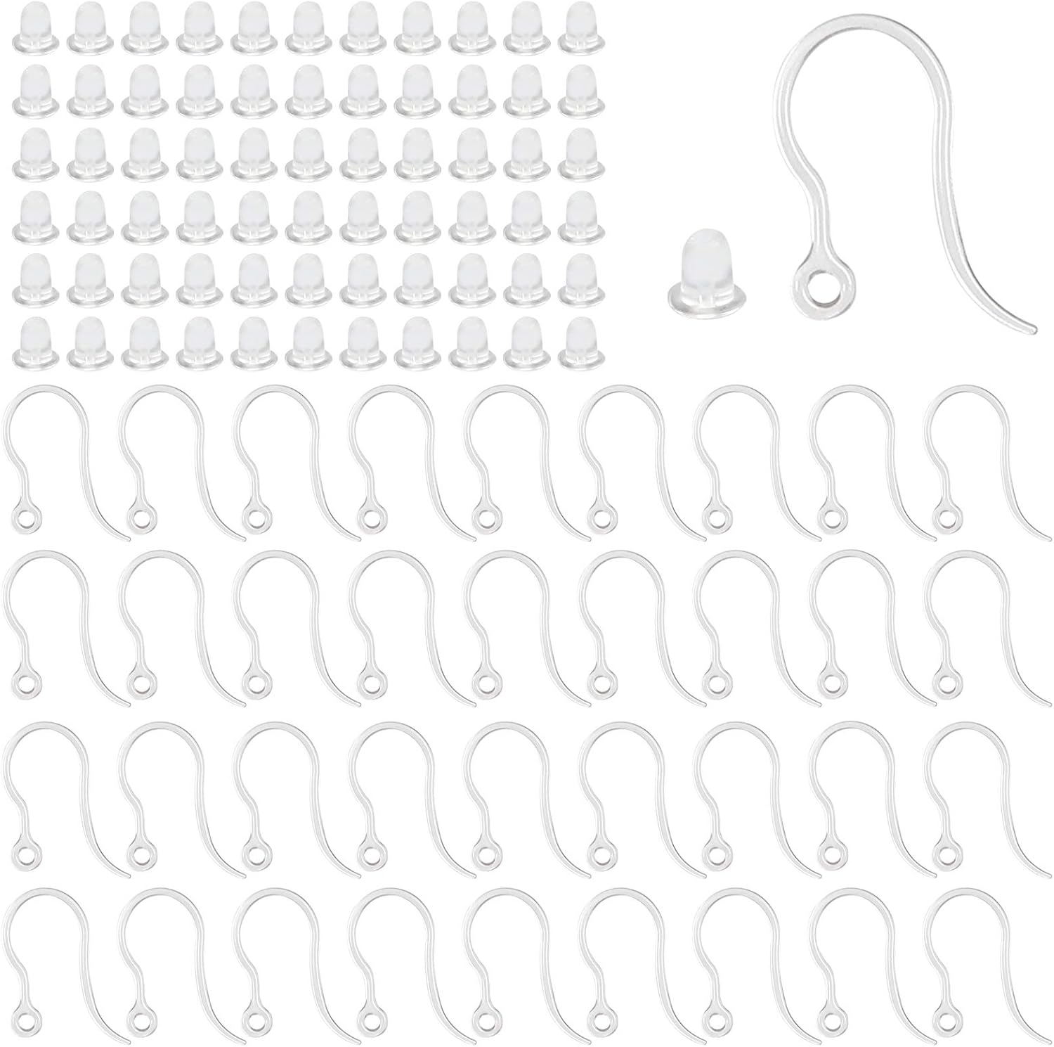 40pcs Clear Plastic Earring Ho - Resin Art Calligraphy review and price