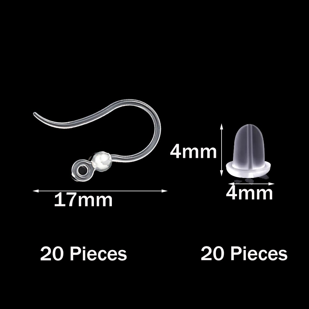 40pcs Clear Plastic Earring Ho - Resin Art Calligraphy review and price