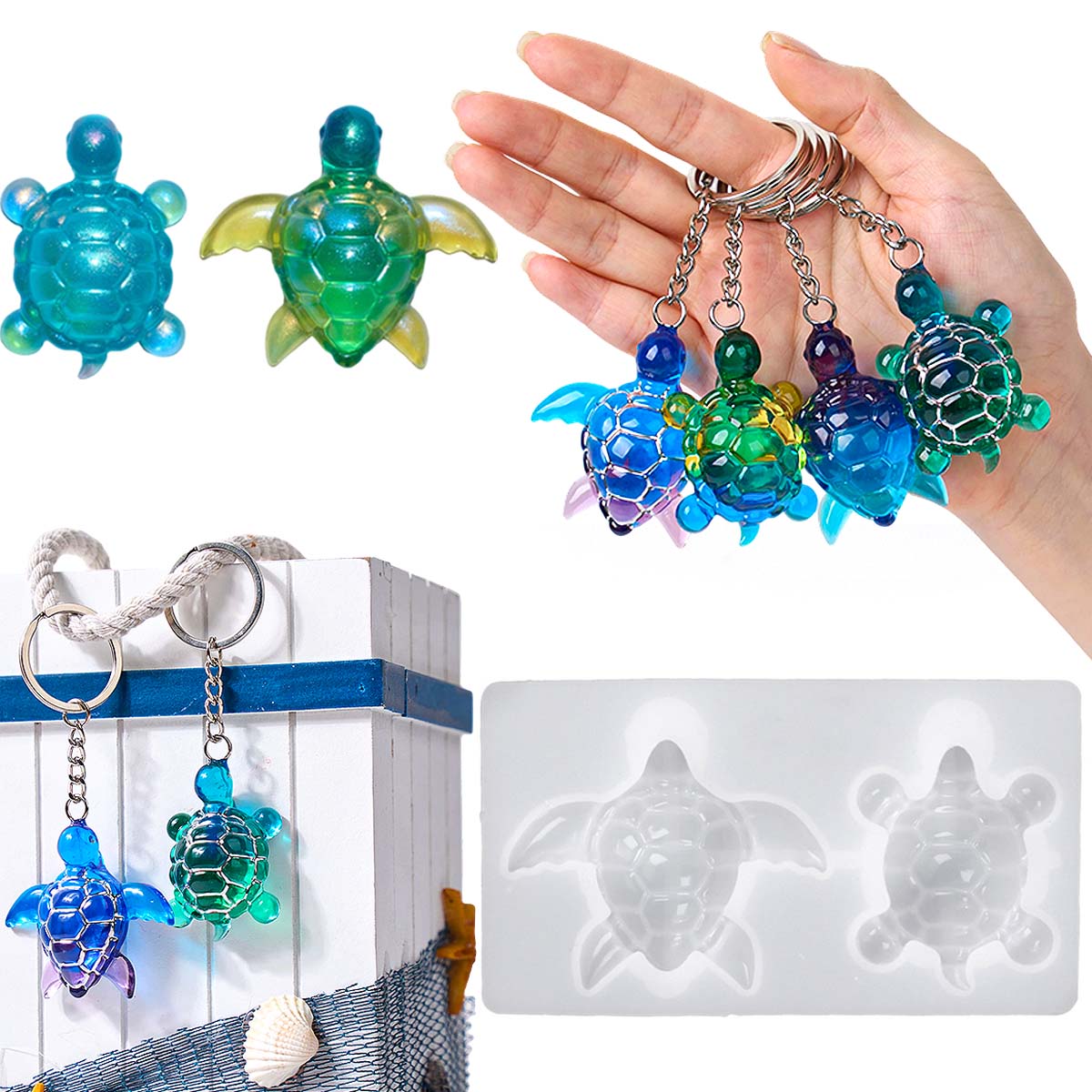 3D Sea Turtle Keychain Silicon - Resin Art Liquid review and price