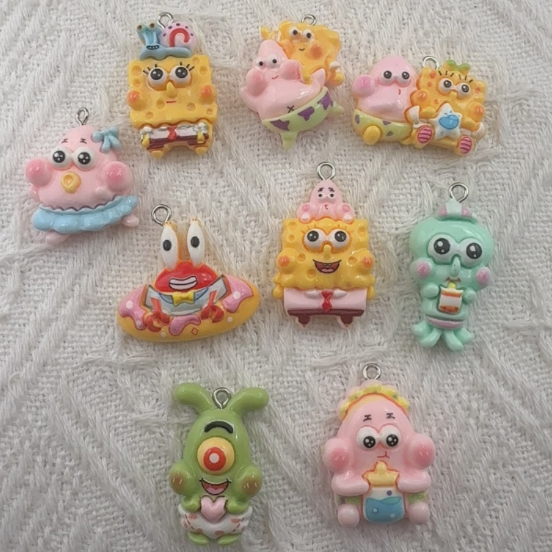 10pcs cartoon resin pendant, D - Resin Art Calligraphy review and price