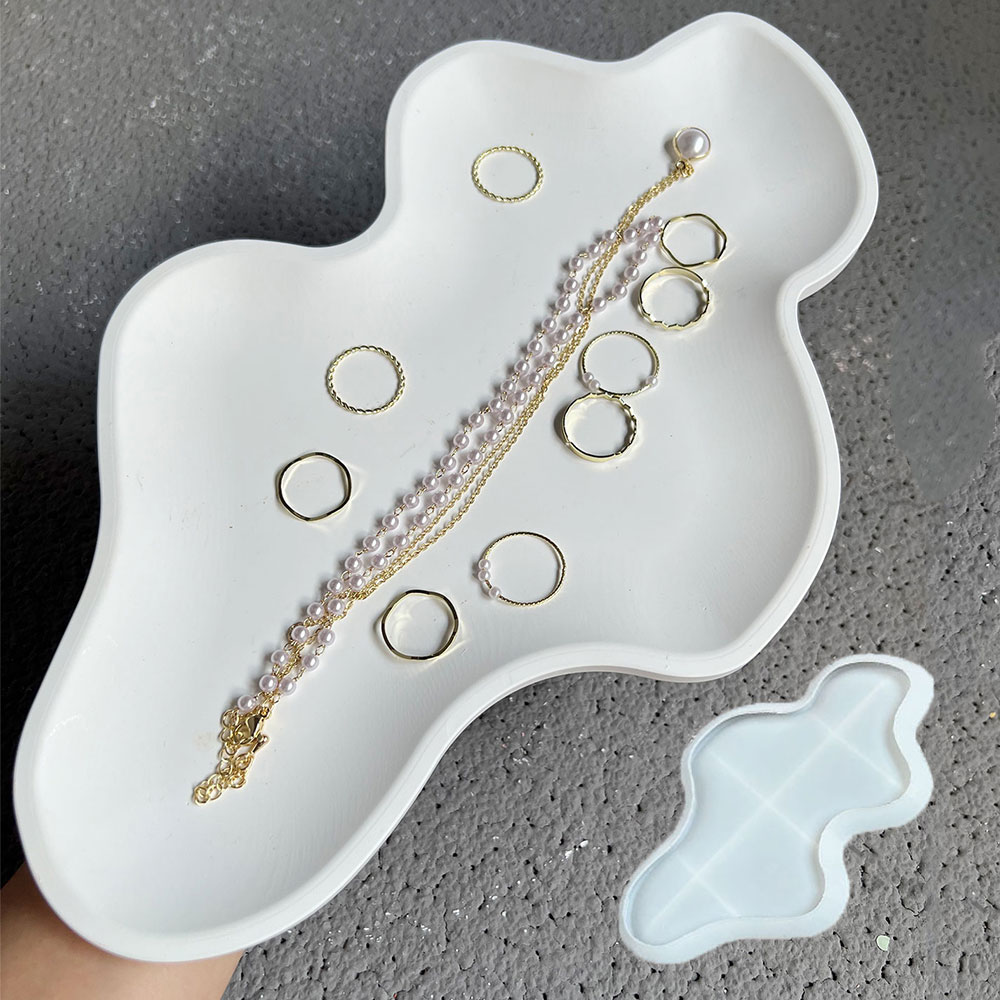 Cloud Storage Tray Concrete Mo - Resin Art Tray review and price
