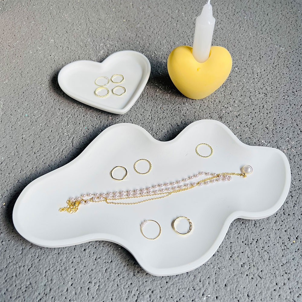 Cloud Storage Tray Concrete Mo - Resin Art Tray review and price