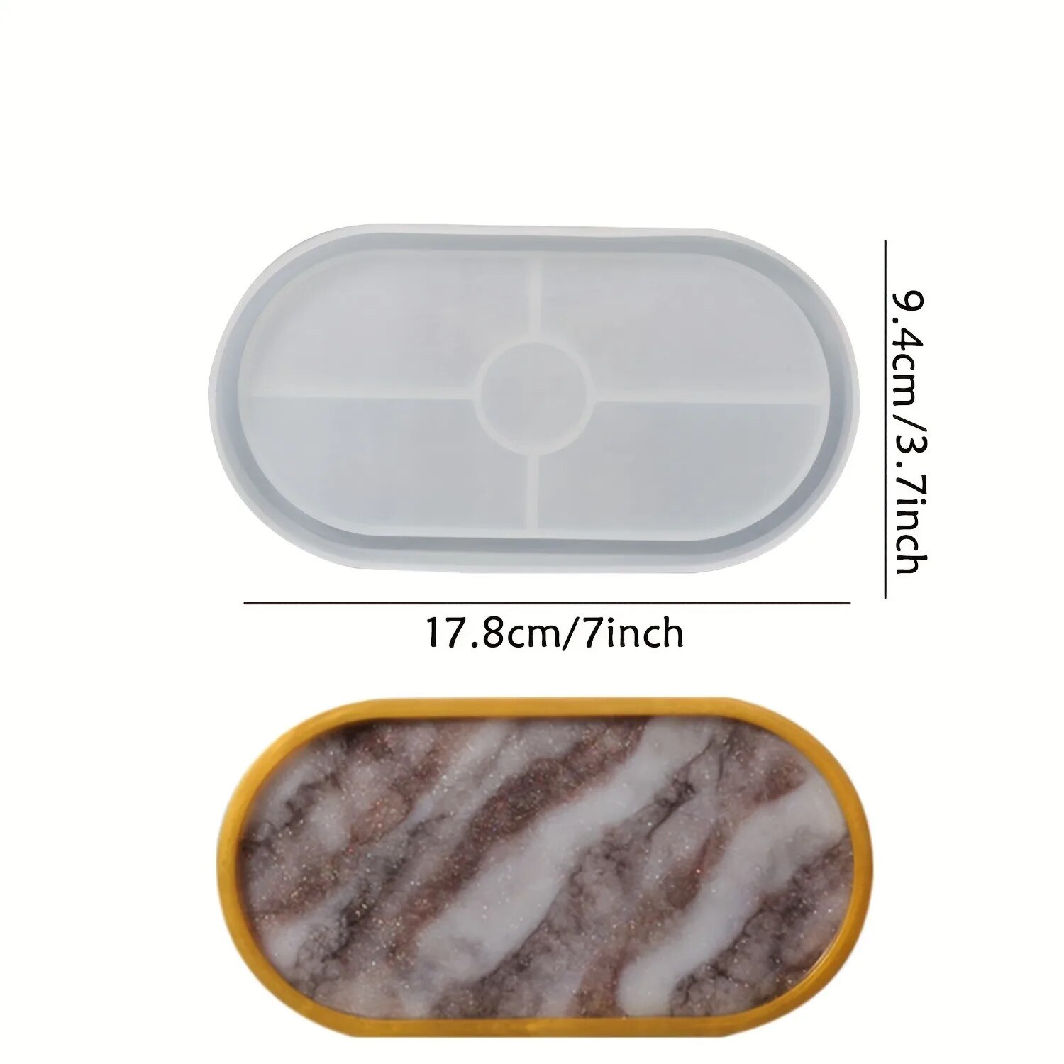 1pc Oval Coaster Epoxy Resin C - Resin Art Tray review and price